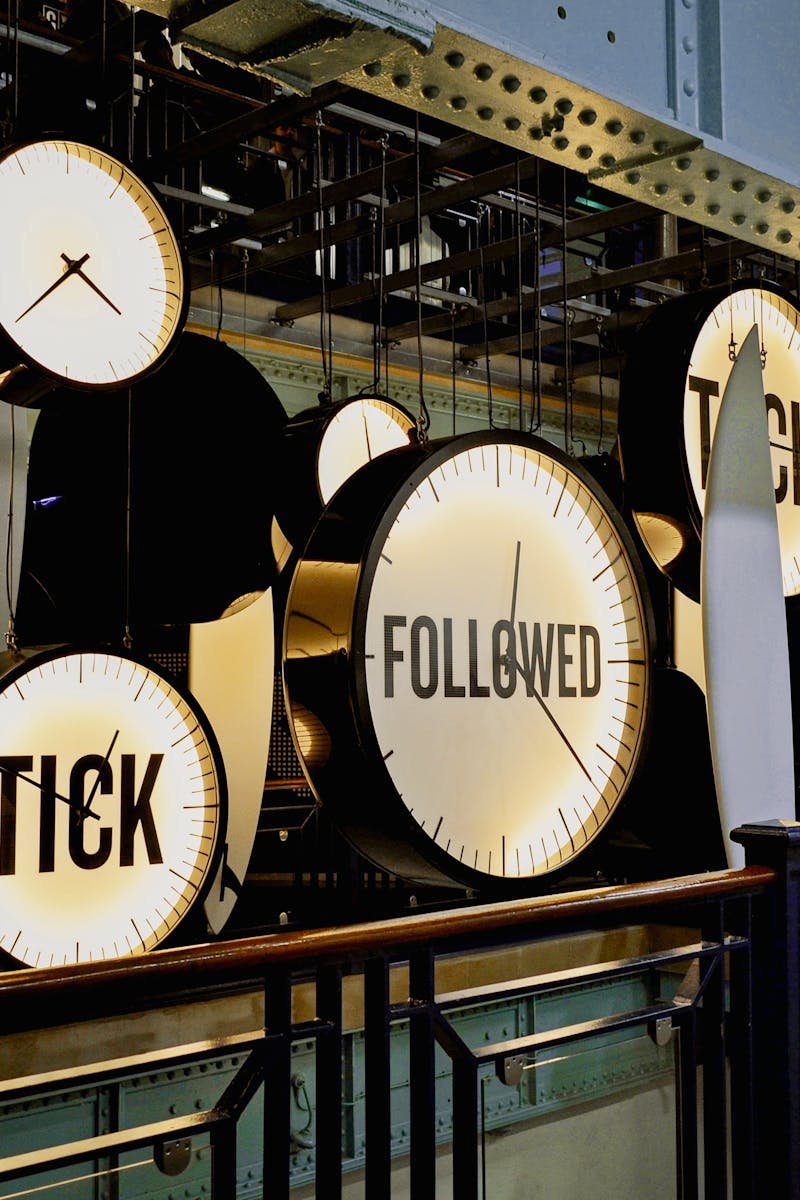 Artistic clock installation inside a Dublin museum showcasing contemporary design.