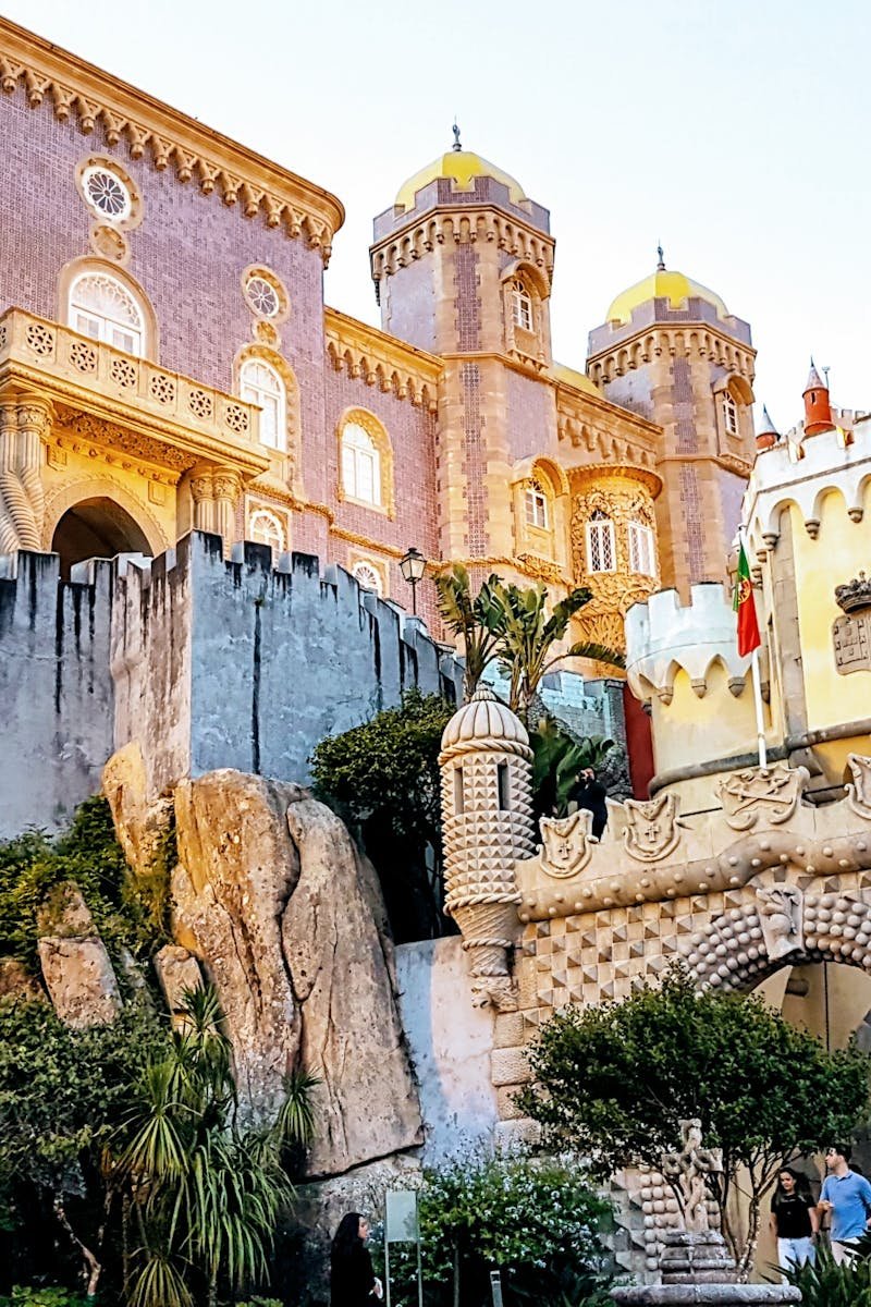 Discover the colorful architecture of Pena Palace, a historic landmark in Sintra, Portugal.
