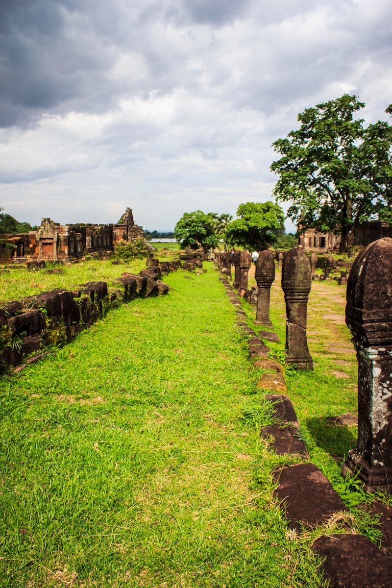 Explore the lush, historic ruins of Vat Phou, a UNESCO World Heritage site in Laos.